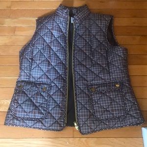 Vintage quilted vest with gold hardware